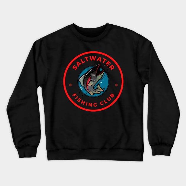 Saltwater Fishing Club Apparel Crewneck Sweatshirt by Topher's Emporium